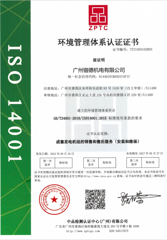 ISO14001環境管理體系認證